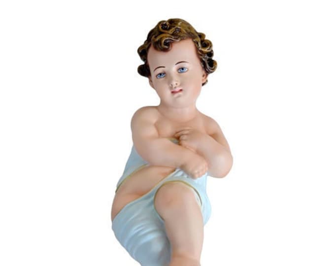 Statue of the Child Jesus in resin cm 30 (11,81 inches), finely decorated by hand of artisan production ideal for exteriors and interiors