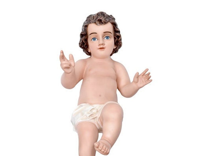 Statue of the Child Jesus in resin cm 50 (19,68 inches), finely decorated by hand of artisan production ideal for exteriors and interiors