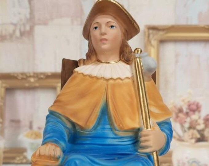Statue of Santo Nino de Atocha 25 cm (9.84 inches) in plaster hand-decorated, Italian artisan production