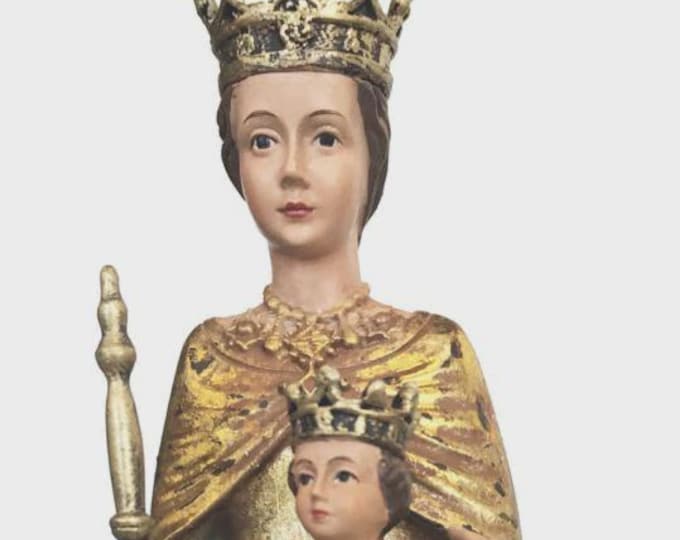 Statue of the Madonna Maria Santissima della Mercede 15 cm (5.91 inches) in Valgardena wood pulp, made in Italy