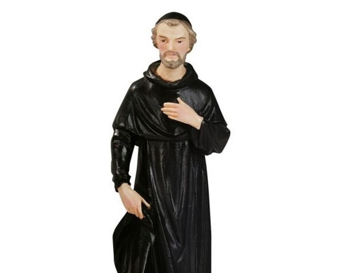 Statue of San Pellegrino cm 16 (6,29 inches) in full resin marble decorated by hand of Italian artisan production