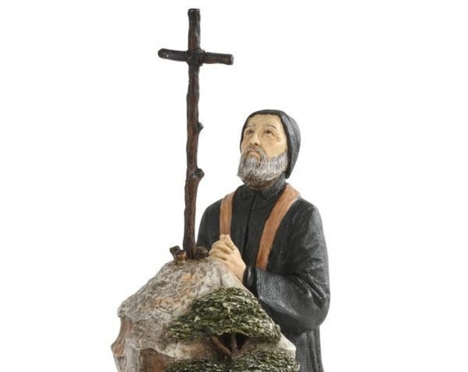 Statue of San marone cm 30 (11,81 inches) in solid resin marble decorated by hand of Italian artisan production