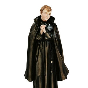 Statue de Saint Gabriel de Notre-Dame des Douleurs cm 22 (8,66 pouces) en résine de marbre entièrement décorée à la main de production artisanale italienne