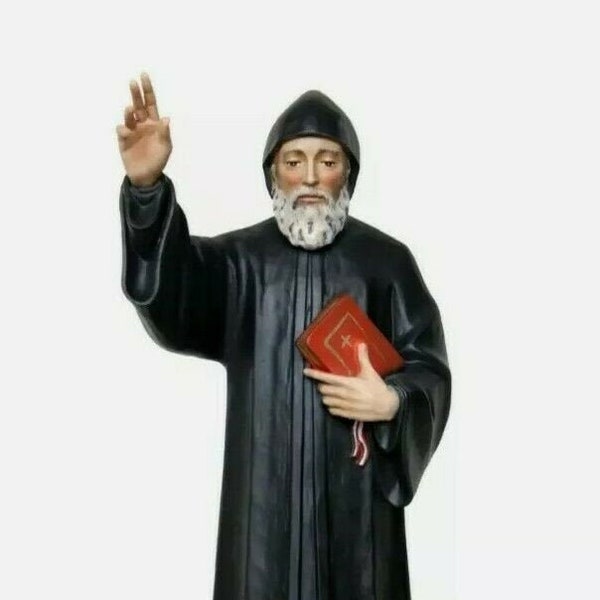 Statue of Saint Charbel Makhluf cm 30 (11,81 inches ) in hand-decorated resin marble of Italian artisan production