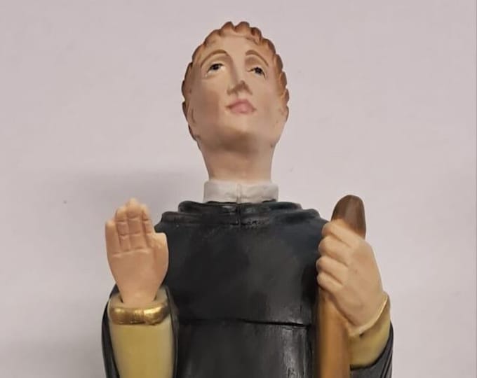 Statue of Saint John John Vercelli cm 30 (11.81 inches) in hand-decorated resin of Italian artisan production
