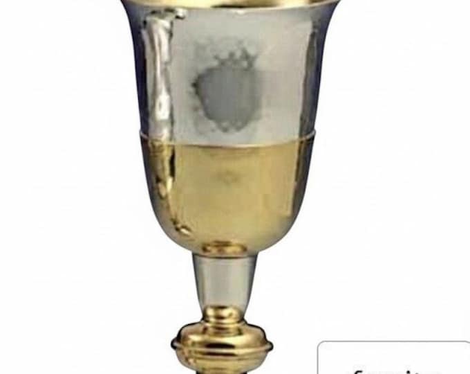 Liturgical chalice for Eucharistic celebration made of silver plated cm 23 (9.05 inches) of Italian artisan production