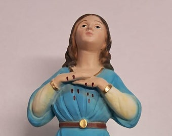 Statue of Saint Agatha of Catania cm 30 (11.81 inches) in marble resin full decorated by hand of Italian artisan production