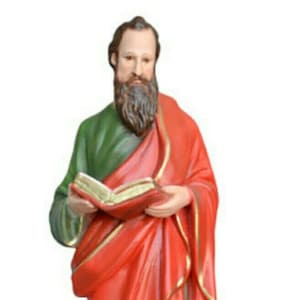 Saint Matthew statue cm 40 (15,74 inches) in hand decorated resin of Italian artisanal production