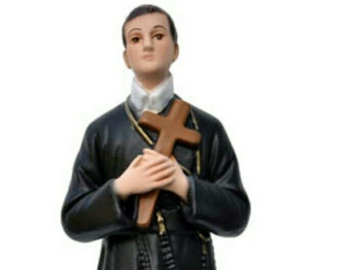 Statue of Saint Gerard 30 cm (11.81 inches) in hand-decorated resin marble, Italian artisan production