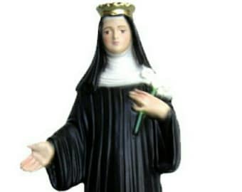 Statue of St. Patrick cm 28 (11.02 inches) in hand-decorated resin of Italian craftsmanship