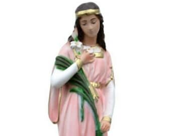 Statue of Saint Philomena 30 cm (11.81 inches) in hand-decorated resin, Italian artisan production