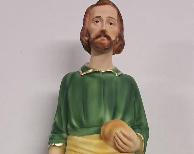 Statue of Saint Joseph the Worker cm 30 (11.81 inches) in marble resin full decorated by hand of Italian artisan production