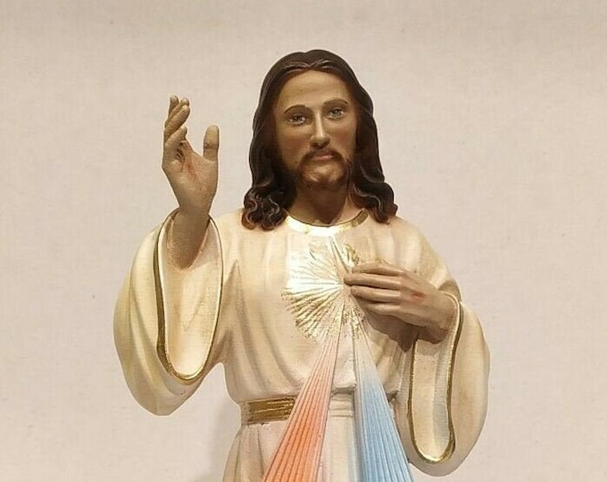 Statue of Merciful Jesus 30 cm (11.81 inches) in hand-decorated resin, Italian artisan production