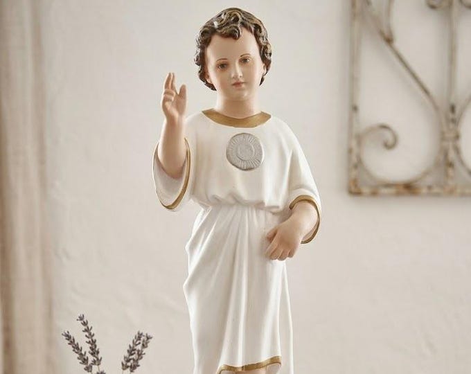 Statue of the Most Holy Name of Jesus 45 cm (17.71 inches) in hand-decorated resin, Italian artisan production