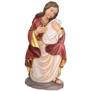 Statue of St. Mary Magdalene, carved in wood from Valgardena and hand-decorated of Italian craftsmanship