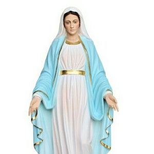 Miraculous Madonna statue cm 50 (19.68 inches) in marble resin decorated by hand, Italian artisan production