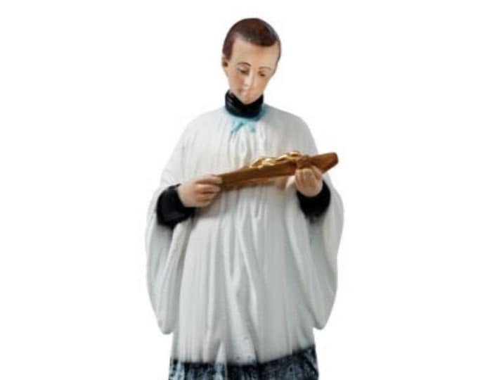 Statue of St. Louis Gonzaga cm 40 (15.74 inches) in hand-decorated resin marble of Italian craftsmanship