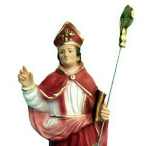 Statue of San Gennaro cm 28 (11,02 inches) in resin marble decorated by hand of Italian artisan production