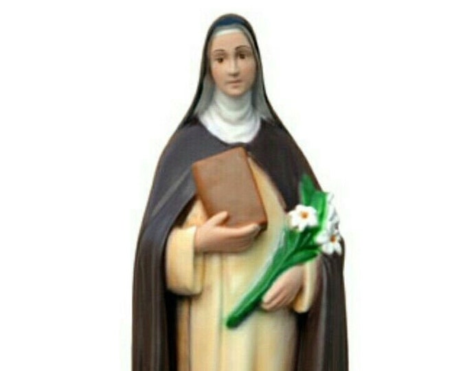 Statue of Saint Catherine cm 40 (15.74 inches) in hand-decorated resin, Italian artisan production