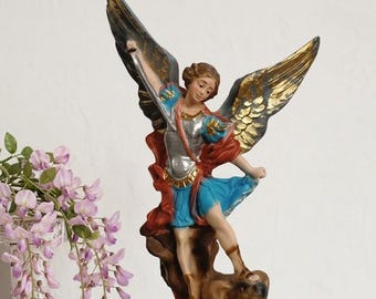 大天使ミカエルの像、高さ20cm（7.87インチ）、樹脂製 - - Etsy 日本