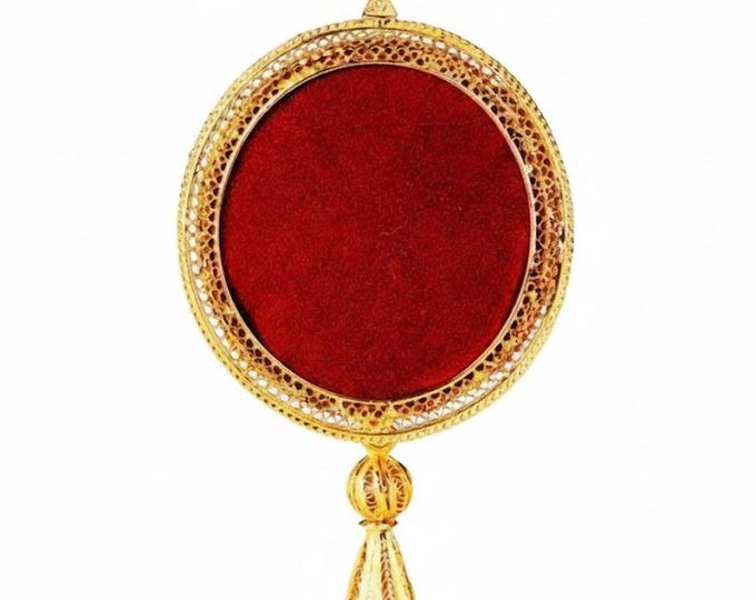 Reliquary in 800‰ silver filigree, 13 cm (5.11 inches), handcrafted in Italy