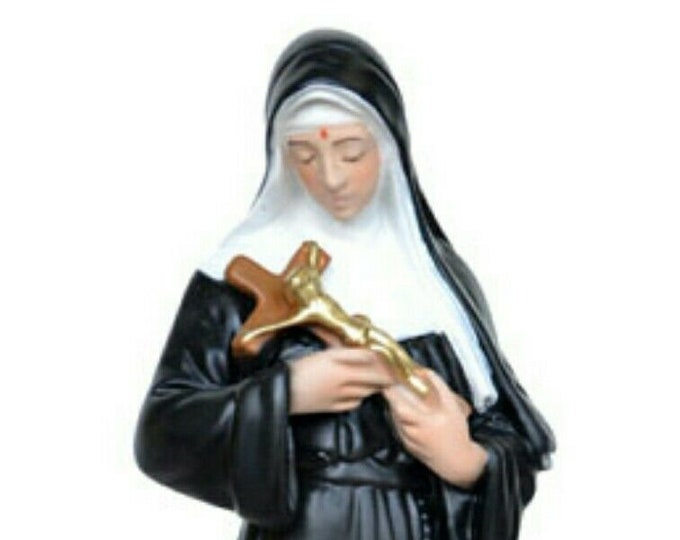 Statue of Santa Rita da Cascia 30 cm (11.81 inches) in hand-decorated resin, Italian artisan production