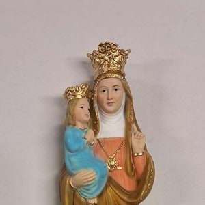 Statue de Sainte Anne Beaupré 30 cm (11,81 pouces) en marbre entièrement en résine décorée à la main, production artisanale italienne