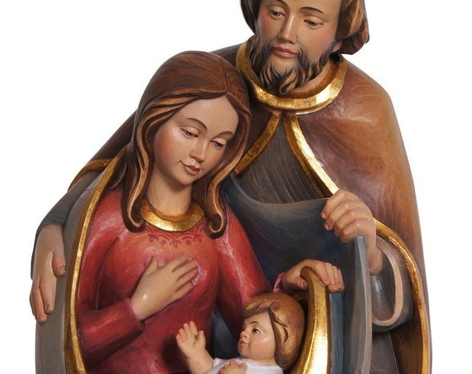 Nativity scene carved in Valgardena wood and decorated by hand, various sizes, Italian artisan production