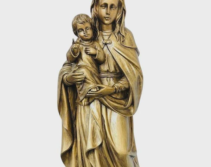 Statue of Our Lady of Hope, 60 cm (23.6 inches), hand-decorated fiberglass, for indoors and outdoors, Italian artisan production