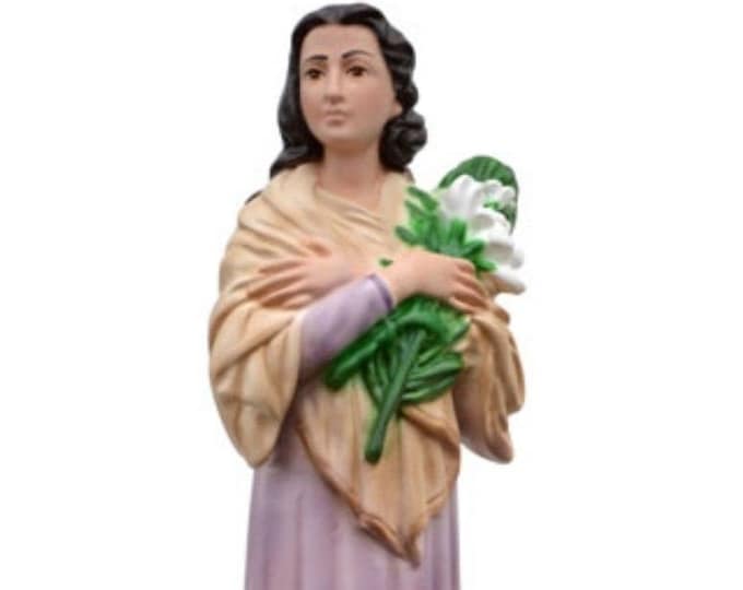 Statue of Santa Maria Goretti cm 30 (11.81 inches) in hand-decorated resin, Italian artisan production