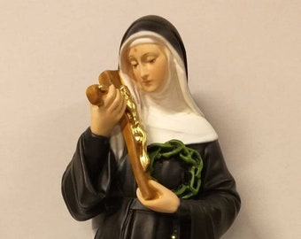 Statue of Santa Rita da Cascia 40 cm (15.74 inches) in hand-decorated resin, Italian artisan production