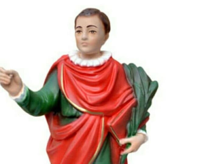 Statue of St. Vitus cm 30 (11.81 inches) in hand-decorated resin of Italian craftsmanship
