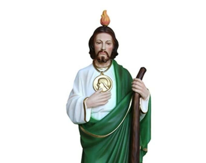 Statue of Saint Jude Thaddeus cm 40 (15.74 inches) in hand-decorated resin, Italian artisan production