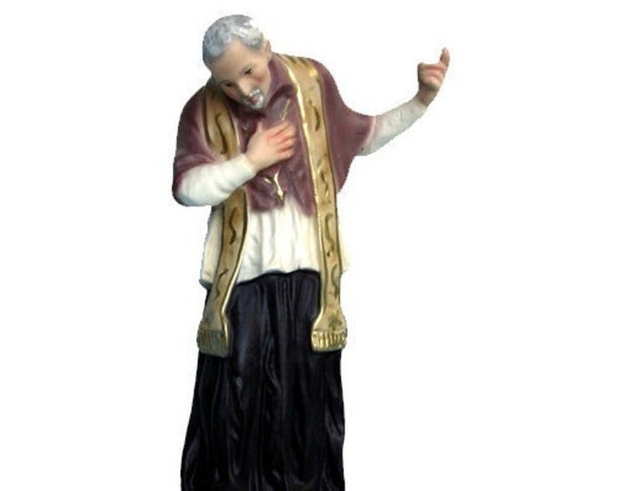 Statue of St. Alphonsus cm 20 (7,87 inches) in resin marble decorated by hand of Italian artisan production
