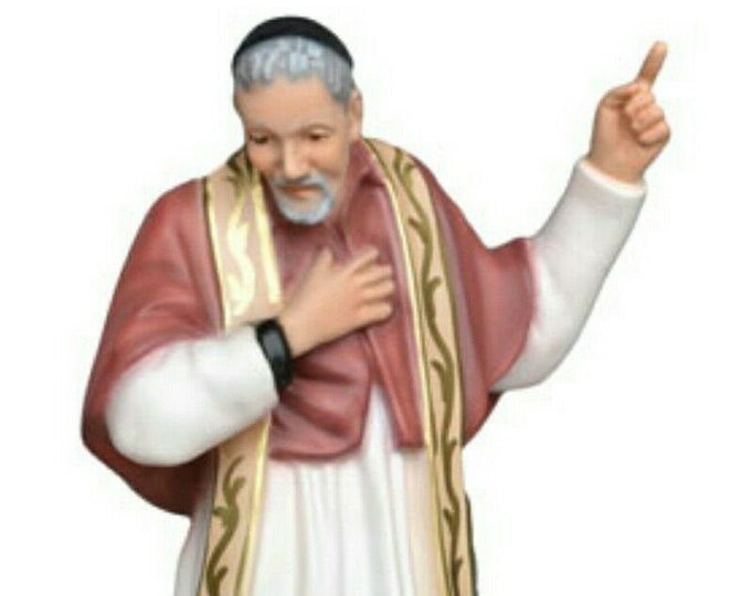 Statue of St. Alfonso cm 30 (11.81 inches) in hand-decorated resin marble of Italian craftsmanship