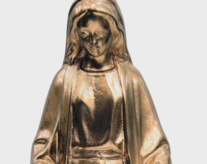 Miraculous Madonna statue 80 cm (31.50 inches) in hand-decorated fiberglass, for outdoor and indoor use, Italian artisan production