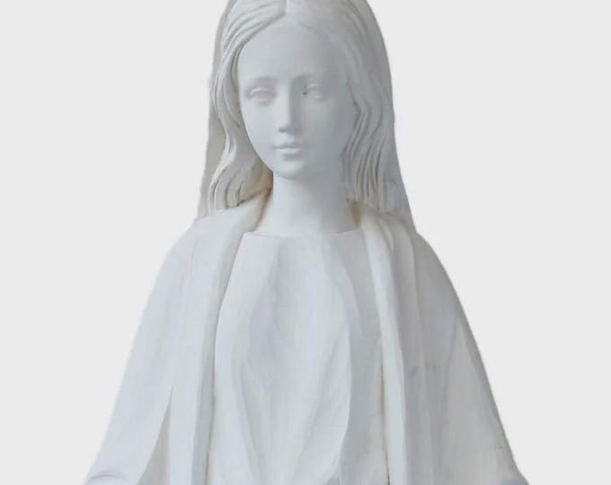 Miraculous Madonna statue 80 cm (31.50 inches) in fiberglass, for outdoor and indoor use, handcrafted in Italy
