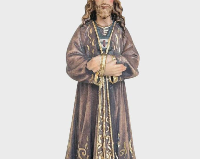 Statue of Jesus of Medinaceli carved in Valgardena wood, hand-decorated, Italian artisan production, various sizes