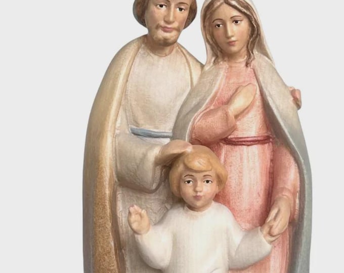 Presepe, Sacra Famiglia, Natività in piedi, scolpito in legno della Valgardena, varie misure disponibili, produzione artigianale italiana