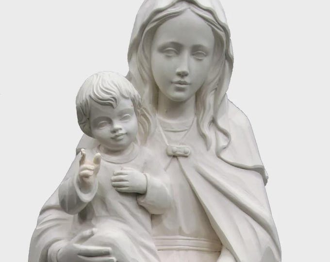 Statue of Our Lady of Hope, 60 cm (23.6 inches), hand-decorated fiberglass, for indoors and outdoors, Italian artisan production
