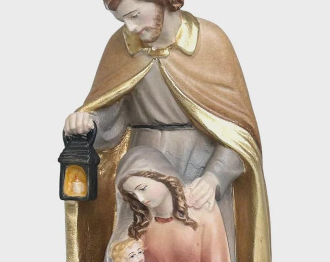 Presepe, Sacra Famiglia tradizionale , scolpito in legno della Valgardena, varie misure disponibili, produzione artigianale italiana