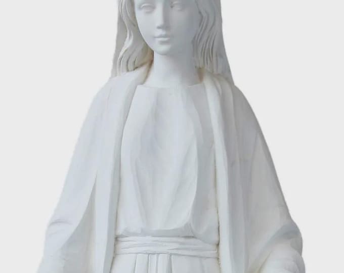 Miraculous Madonna statue 60 cm (23.6 inches) in fiberglass, for outdoor and indoor use, handcrafted in Italy