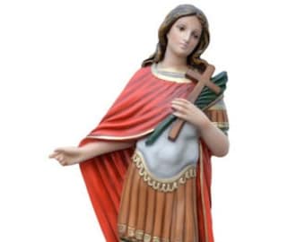 Statue of Saint Vitus 60 cm (23.62 inches) in hand-decorated resin, painted or glass eyes, of Italian artisan production