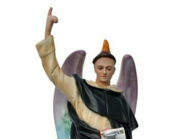Statue of Saint Vincent Ferrer cm 45 (17.71 inches) in marble resin hand decorated of Italian artisan production