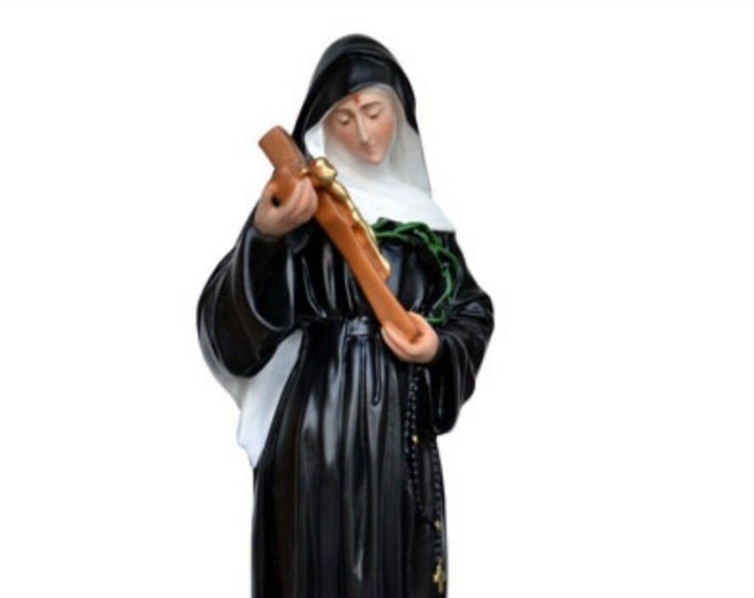 Statue of Santa Rita da Cascia cm 50 (19.68 inches) in hand-decorated resin made of Italian craftsmanship