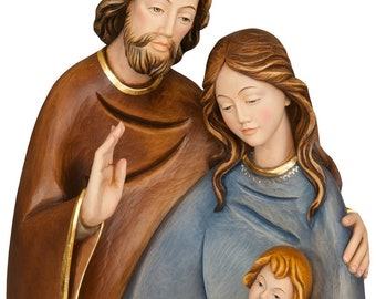 Nativity scene carved in Valgardena wood and decorated by hand, various sizes, Italian artisan production