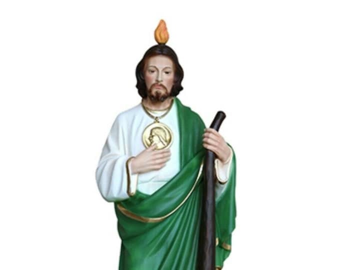 Statue of San Giuda Taddeo cm 30 (11,81 inches) in resin decorated by hand of Italian artisan production