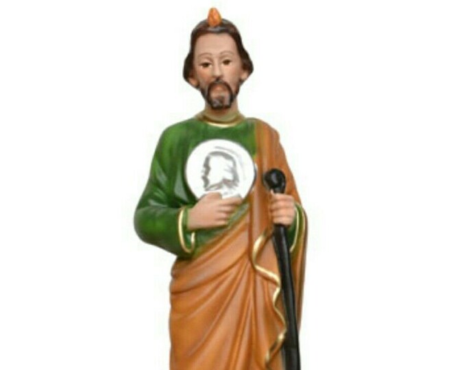 Statue of St. Jude Thaddeus cm 30 (11,81 inches) in hand-decorated resin marble of Italian craftsmanship