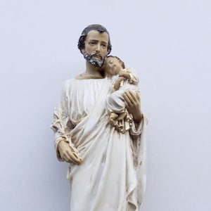 Statue of Saint Joseph cm 40 (15.74 inches) in marble resin full decorated by hand of Italian artisan production