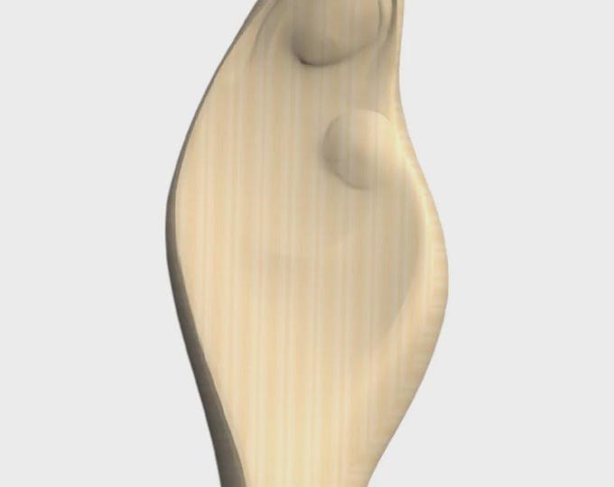 Statua Madonna della fede stilizzata scolpita in legno della Valgardena decorata a mano produzione artigianale italiana varie misure